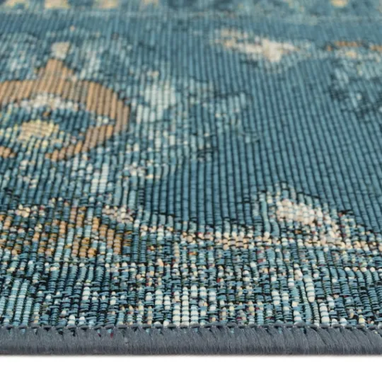 Kirkland's Home Blue Circle Medallion Outdoor Area Rug, 7X9- Outdoor Rugs