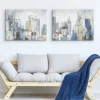 Kirkland's Home Blue City Canvas Art Prints, Set Of 2- Canvas Art
