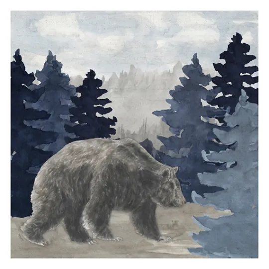 Kirkland's Home Blue Cliff Mountains Bear I Canvas Art Print- Canvas Art