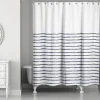Kirkland's Home Blue Colorblock Striped Shower Curtain- Shower Curtains