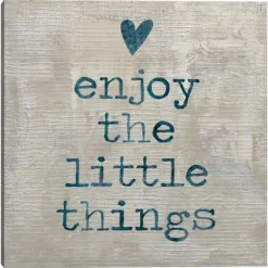 Kirkland's Home Blue Enjoy The Little Things Wall Plaque- Wall Quotes & Signs