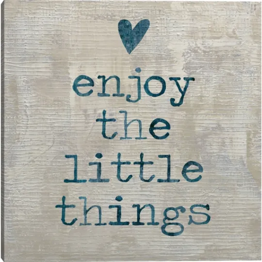 Kirkland's Home Blue Enjoy The Little Things Wall Plaque- Wall Quotes & Signs