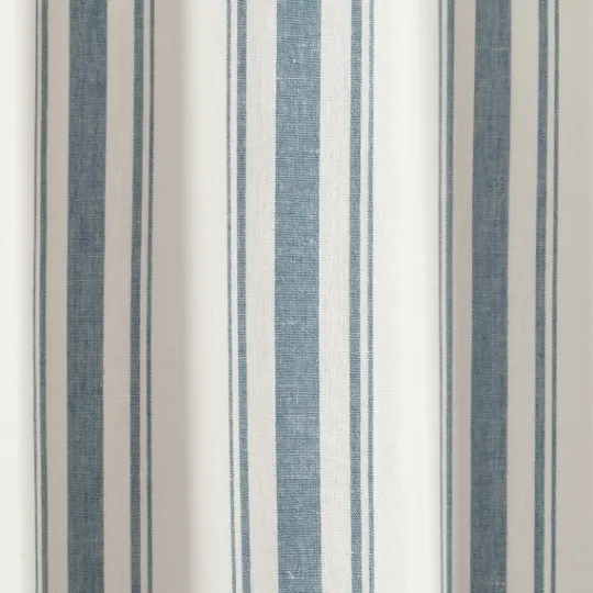 Kirkland's Home Blue Farmhouse Stripe Curtain Panels, Set Of 2- Curtains & Drapes