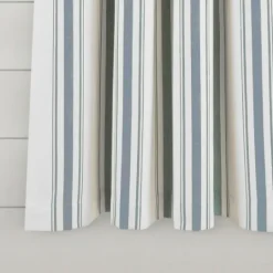 Kirkland's Home Blue Farmhouse Stripe Curtain Panels, Set Of 2- Curtains & Drapes