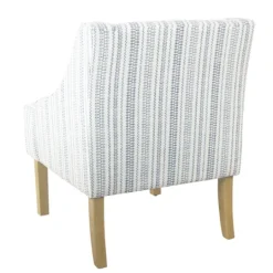 Kirkland's Home Blue Farmhouse Stripe Swoop Accent Chair- Accent Chairs