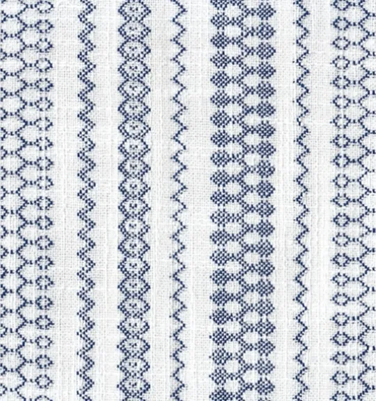 Kirkland's Home Blue Farmhouse Stripe Swoop Accent Chair- Accent Chairs