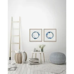 Kirkland's Home Blue Flash Framed Art Prints, Set Of 2- Framed Art