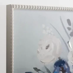 Kirkland's Home Blue Floral Beaded Framed Art Print- Framed Art