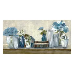 Kirkland's Home Blue Floral Desk Giclee Canvas Print, 40X20 In.- Canvas Art