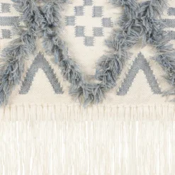 Kirkland's Home Blue Fringe Macrame Tassel Wall Hanging- Wall Plaques