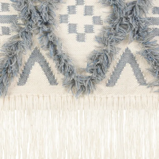 Kirkland's Home Blue Fringe Macrame Tassel Wall Hanging- Wall Plaques