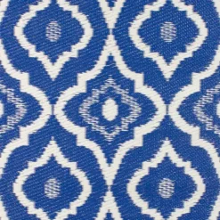Kirkland's Home Blue Geometric Floral Outdoor Area Rug, 4X6- Outdoor Rugs