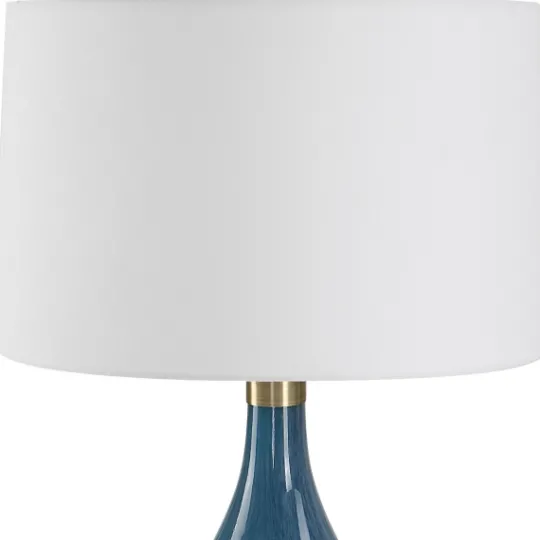 Kirkland's Home Blue Glass Teardrop Table Lamp- Table Lamps