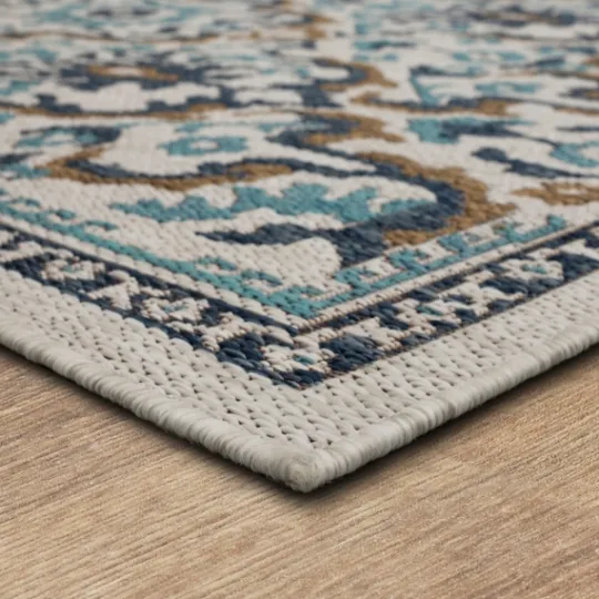 Kirkland's Home Blue Global Ikat Indoor/Outdoor Area Rug, 5X7- Outdoor Rugs
