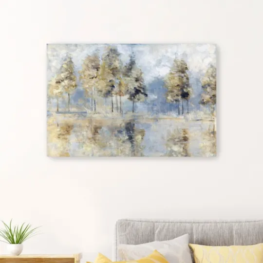 Kirkland's Home Blue Golden Forest Giclee Canvas Art Print- Canvas Art