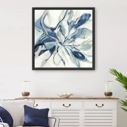 Kirkland's Home Blue Halcyon Framed Canvas Art Print- Canvas Art