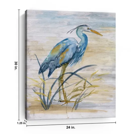 Kirkland's Home Blue Heron Giclee Canvas Art Print- Canvas Art
