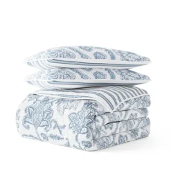 Kirkland's Home Blue Jacobean Reversible 3-Pc. King Quilt Set- Quilts