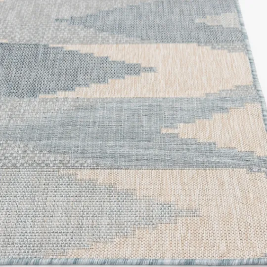 Kirkland's Home Blue Malibu Arrows Outdoor Area Rug, 7X9- Outdoor Rugs