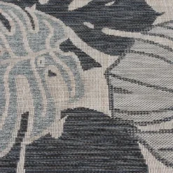Kirkland's Home Blue Malibu Monstera Outdoor Area Rug, 7X9- Outdoor Rugs