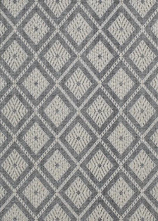 Kirkland's Home Blue Malibu Woven Diamond Outdoor Area Rug, 7X9- Outdoor Rugs