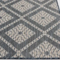 Kirkland's Home Blue Malibu Woven Diamond Outdoor Area Rug, 7X9- Outdoor Rugs