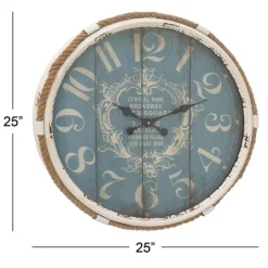 Kirkland's Home Blue Metal And Rope Wall Clock- Clocks