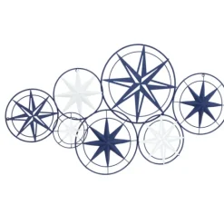 Kirkland's Home Blue Metal Layered Star Plates Wall Plaque- Wall Plaques