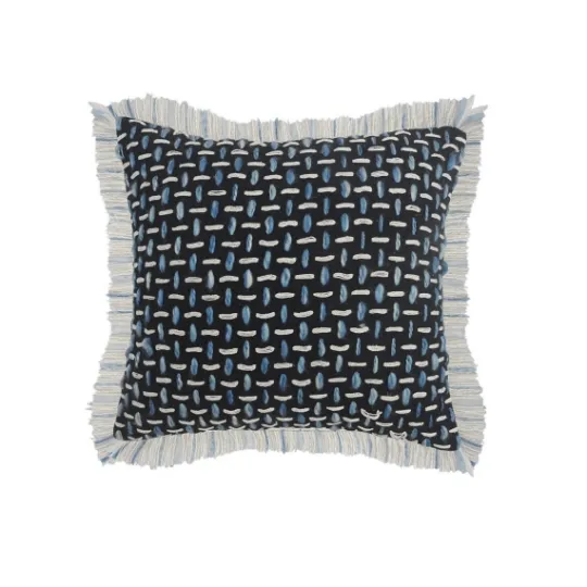 Kirkland's Home Blue Modern Interwoven Accent Pillow- Pillows