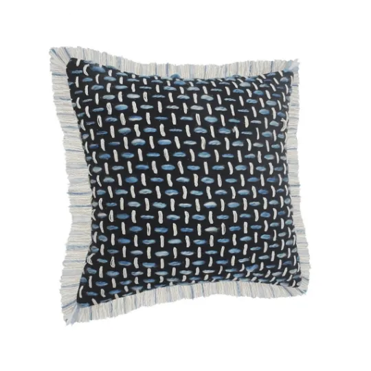 Kirkland's Home Blue Modern Interwoven Accent Pillow- Pillows