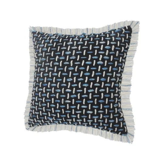 Kirkland's Home Blue Modern Interwoven Accent Pillow- Pillows