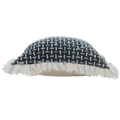 Kirkland's Home Blue Modern Interwoven Accent Pillow- Pillows
