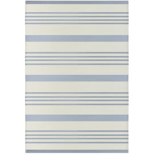 Kirkland's Home Blue Modern Stripes Outdoor Area Rug, 4X6- Outdoor Rugs
