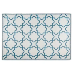 Kirkland's Home Blue Moroccan Trellis Outdoor Area Rug, 4X6- Outdoor Rugs