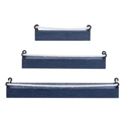 Kirkland's Home Blue Nautical 3-Pc. Wood Shelves- Shelves