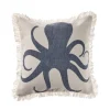 Kirkland's Home Blue Octopus Accent Pillow With Fringe- Pillows