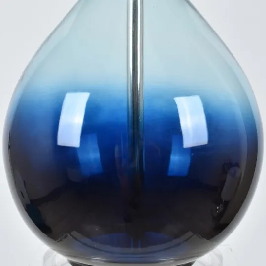 Kirkland's Home Blue Ombre Teardrop Glass Table Lamp- Table Lamps