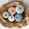 Kirkland's Home Blue, Orange, And Cream Pumpkin Filler- Bowl Filler