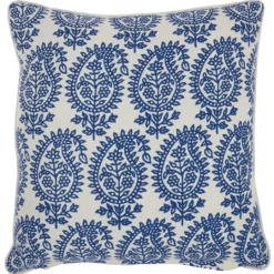Kirkland's Home Blue Paisley Pattern Pillow- Pillows