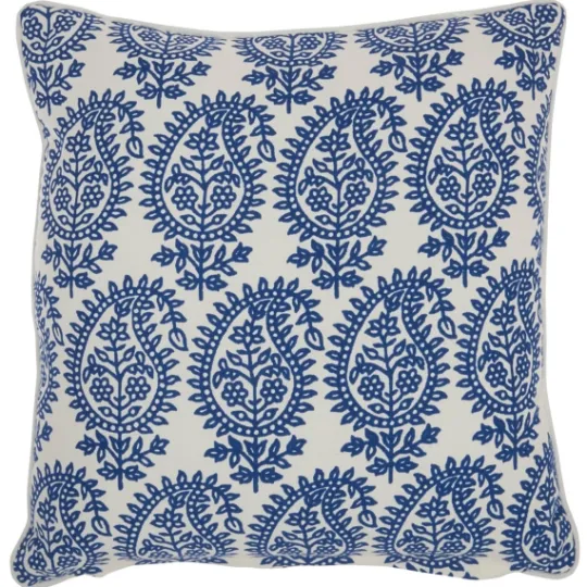 Kirkland's Home Blue Paisley Pattern Pillow- Pillows