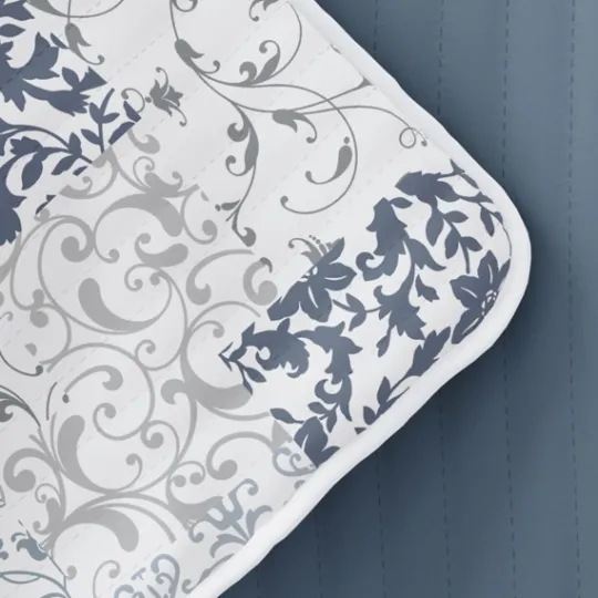 Kirkland's Home Blue Patchwork Reversible 3-Pc. King Quilt Set- Quilts