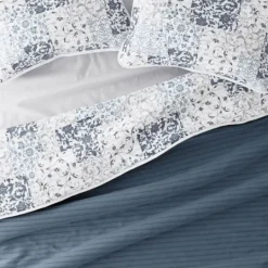 Kirkland's Home Blue Patchwork Reversible 3-Pc. King Quilt Set- Quilts