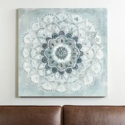 Kirkland's Home Blue Paulo Sunburst Canvas Art Print- Canvas Art