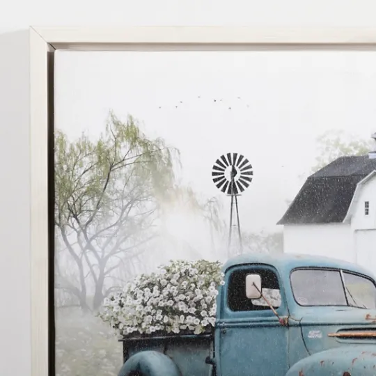 Kirkland's Home Blue Pickup Truck And Barn Canvas Art Print- Canvas Art
