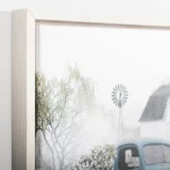 Kirkland's Home Blue Pickup Truck And Barn Canvas Art Print- Canvas Art
