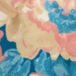 Kirkland's Home Blue Poppies Floral Outdoor Area Rug, 5X7- Outdoor Rugs