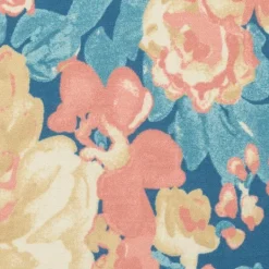 Kirkland's Home Blue Poppies Floral Outdoor Area Rug, 5X7- Outdoor Rugs