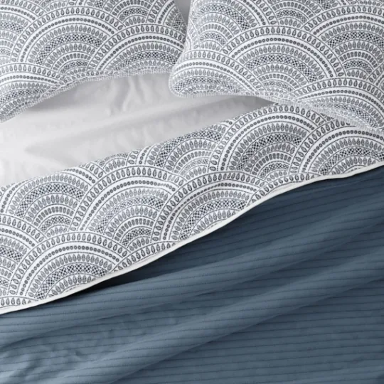 Kirkland's Home Blue Scalloped Reversible 2-Pc. Twin Quilt Set- Quilts