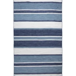 Kirkland's Home Blue Shades Striped Indoor/Outdoor Area Rug, 7X9- Outdoor Rugs