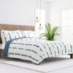 Kirkland's Home Blue Shibori Reversible 2-Pc. Twin Quilt Set- Quilts